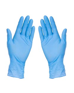 used rubber gloves
