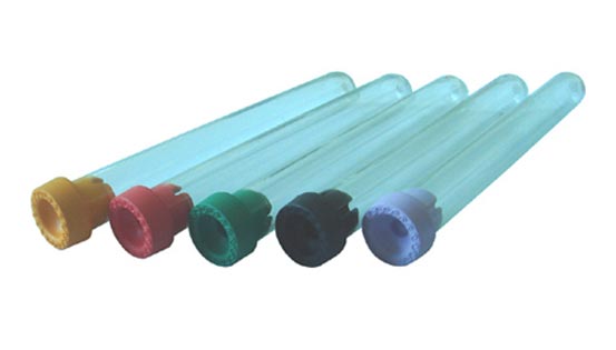 glass tube and rubber stopper