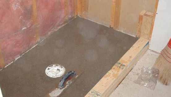 rubber lining in shower stall